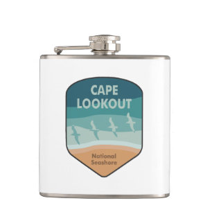 Cape Lookout National Seashore Seagulls Hip Flask