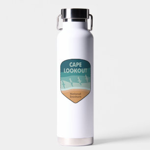 Cape Lookout National Seashore Seagulls Water Bottle