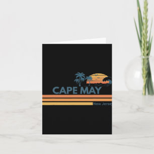 Cape May Beach New Jersey Summer Palm Tree Men Wom Card