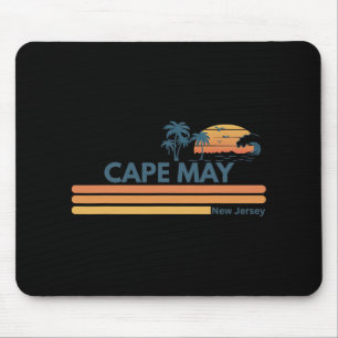Cape May Beach New Jersey Summer Palm Tree Men Wom Mouse Pad