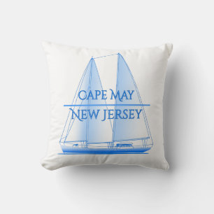 Cape May Coastal Nautical Sailing Sailor Cushion