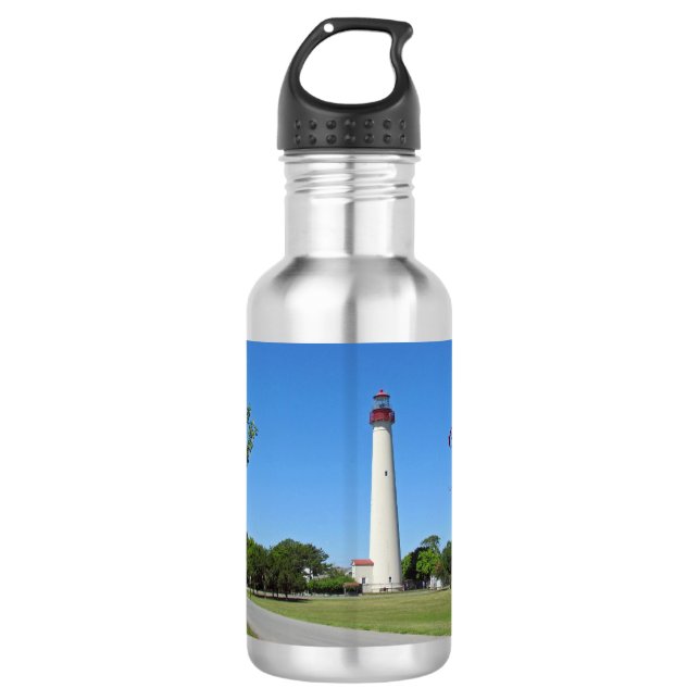 Cape May Lighthouse Aluminium Water Bottle (Front)