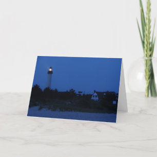 Cape May Lighthouse at Dusk greeting card