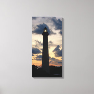 Cape May Lighthouse at Sunset canvas Print