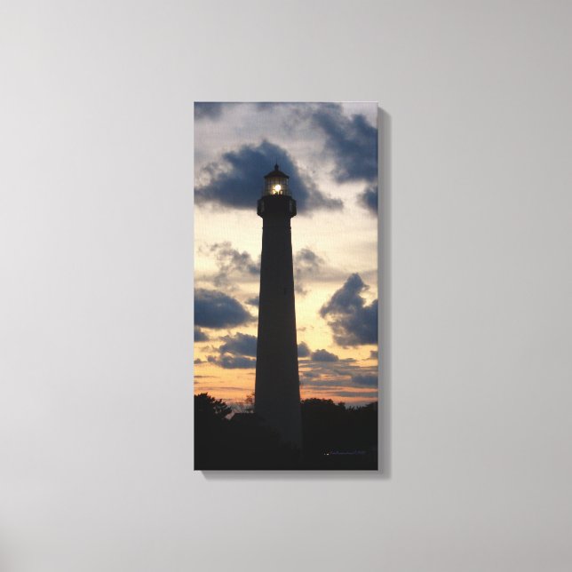 Cape May Lighthouse at Sunset canvas Print (Front)