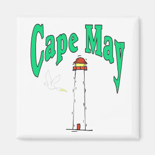 Cape May Lighthouse Cartoon Magnet