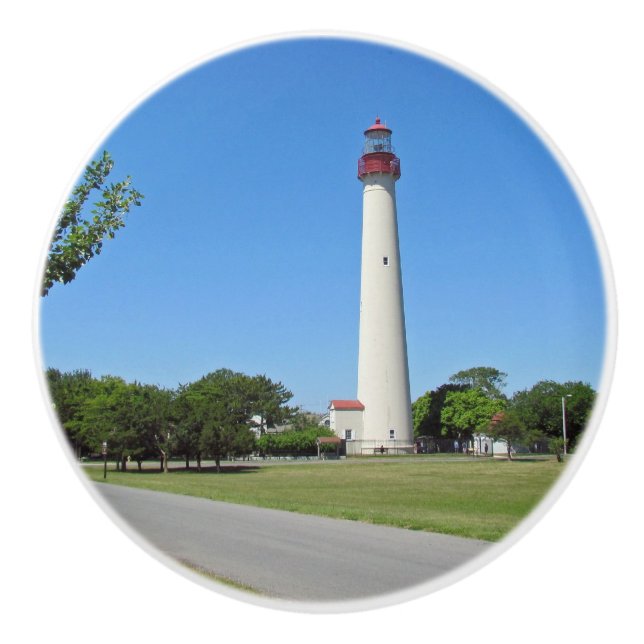 Cape May Lighthouse Ceramic Knob (Front)