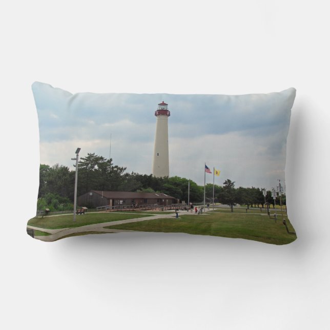 Cape May Lighthouse Lumbar Cushion (Front)