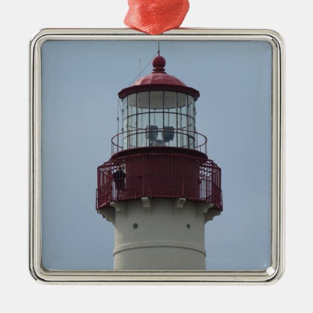 Cape May, Lighthouse Metal Tree Decoration (Front)