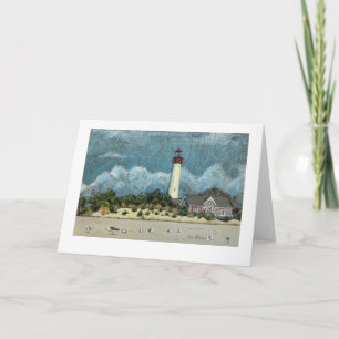 Cape May Lighthouse Painting, New Jersey Card