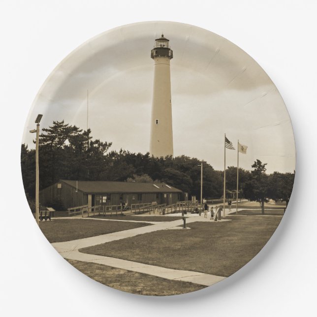 Cape May Lighthouse Paper Plate (Front)
