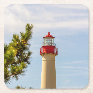 Cape May Lighthouse Square Paper Coaster