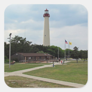 Cape May Lighthouse Square Sticker
