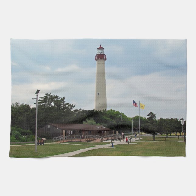 Cape May Lighthouse Tea Towel (Horizontal)
