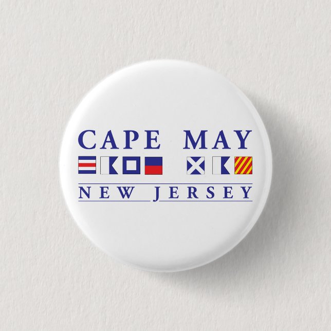 Cape May New Jersey 3 Cm Round Badge (Front)