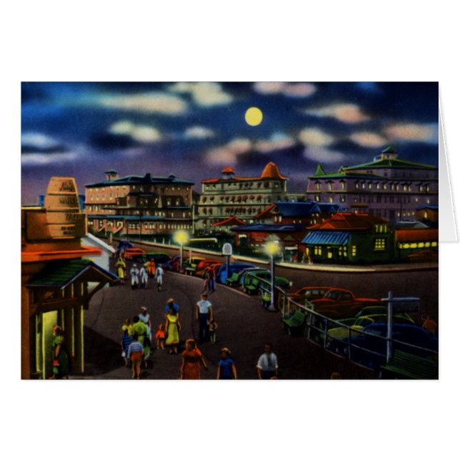 Cape May New Jersey Beach Front Hotels at Night (Front Horizontal)