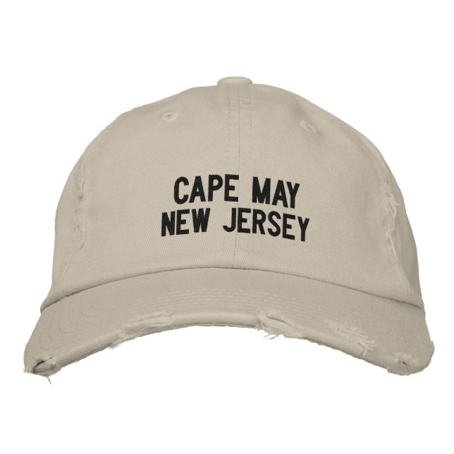Cape May, New Jersey Embroidered Cap (Front)