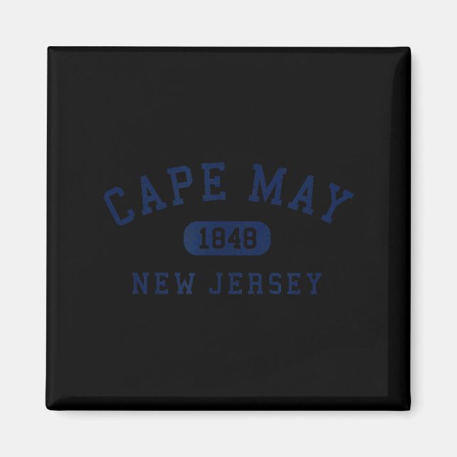 Cape May New Jersey Nj Varsity Arched Text Mens Wo Magnet (Front)