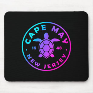 Cape May New Jersey Sea Turtle Tie Dye Vacation Mouse Pad