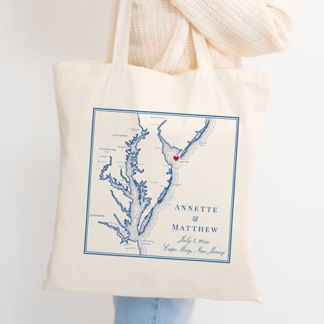 Cape May New Jersey Shore Wedding Welcome Tote Bag (Creator Uploaded)