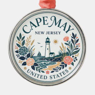 Cape May, New Jersey, United States New Jersey Metal Tree Decoration