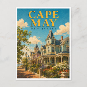 Cape May New Jersey Victorian District GeoSaga Postcard