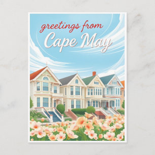 Cape May, New Jersey – Victorian Houses Postcard