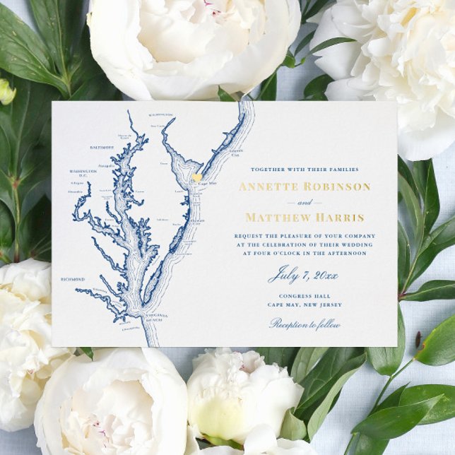 Cape May New Jersey Wedding Navy and Gold  (Creator Uploaded)