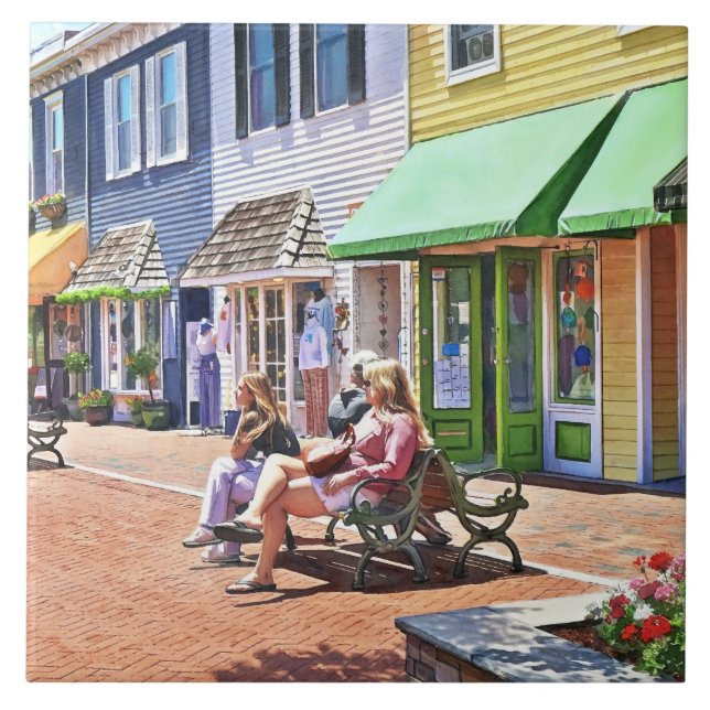 Cape May NJ - A Pleasant Afternoon at the Mall Tile (Front)
