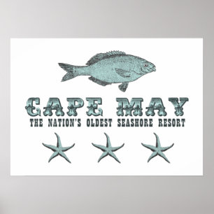 Cape May NJ Nation's Oldest Seashore Resort Beach Poster