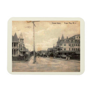 Cape May NJ, Ocean Street, c1910 Vintage  Magnet