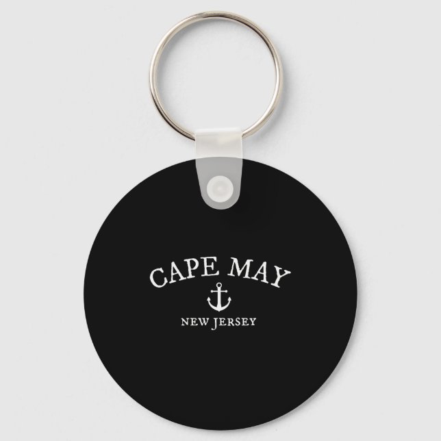 Cape May Nj Shirt, New Jersey Sea Town  Key Ring (Front)