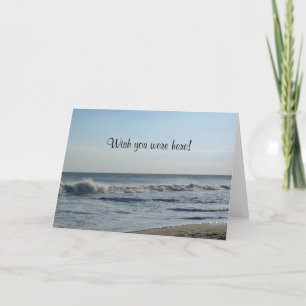 Cape May Ocean Waves Lighthouse Blank Card