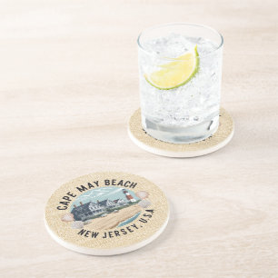 Cape May Retro Vignette Coaster
