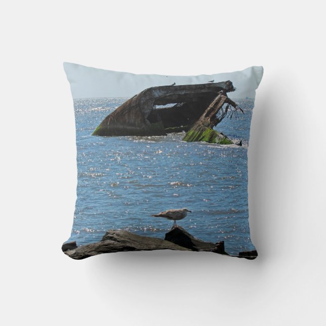 Cape May Shipwreck Cushion (Front)