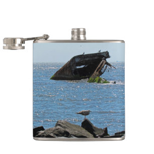 Cape May Shipwreck Hip Flask