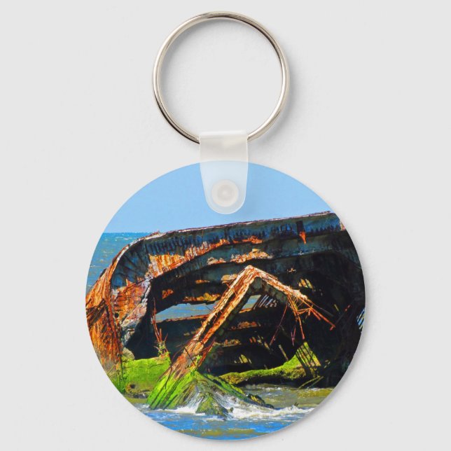 Cape May Shipwreck Key Ring (Front)
