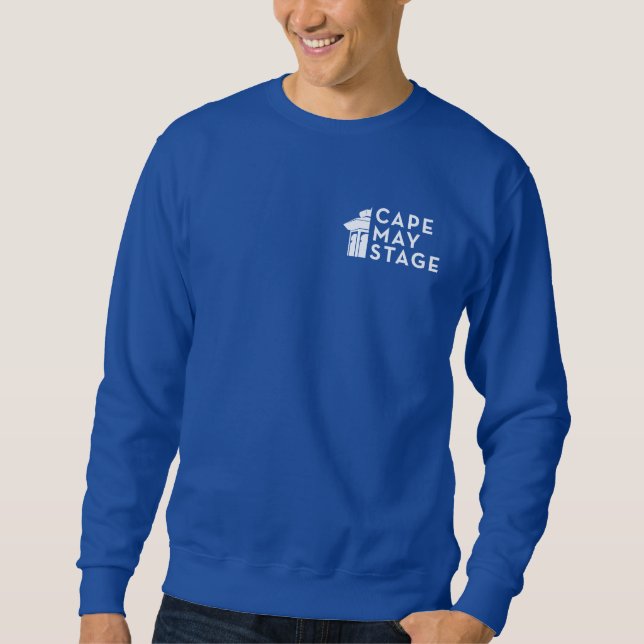 Cape May Stage Logo Sweatshirt in Blue (Front)