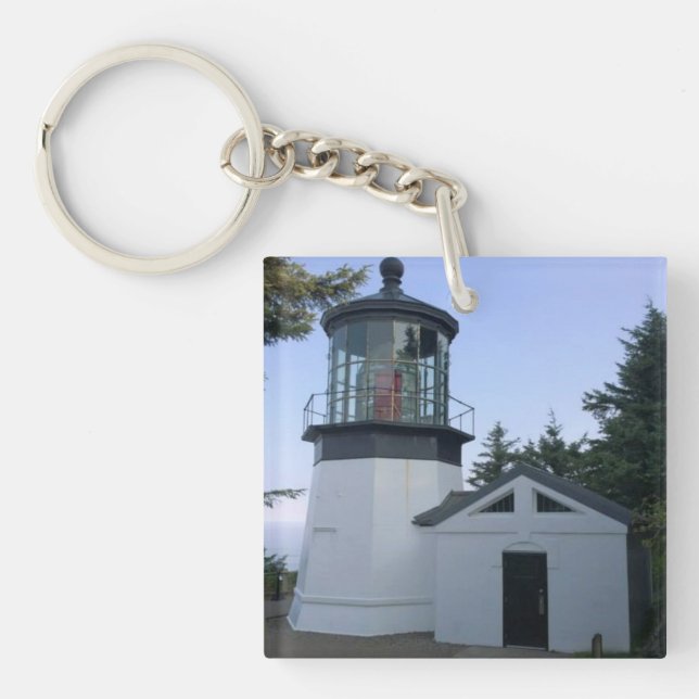 Cape Meares Lighthouse, OR Key Ring (Front)