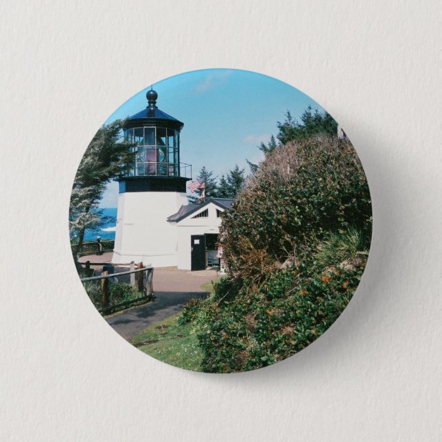 Cape Meares Lighthouse, Oregon 6 Cm Round Badge (Front)