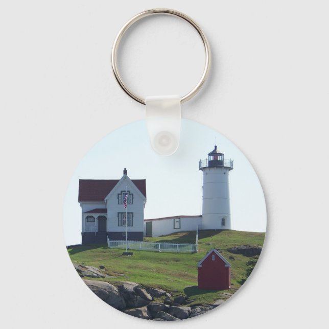 Cape Neddick Nubble Light Key Ring (Front)