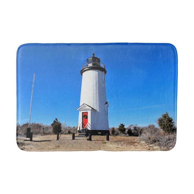 Cape Poge Lighthouse, Massachusetts Chappaquiddick Bath Mat (Front)