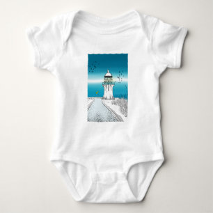 Cape Reinga Lighthouse Northland NZ Baby Bodysuit