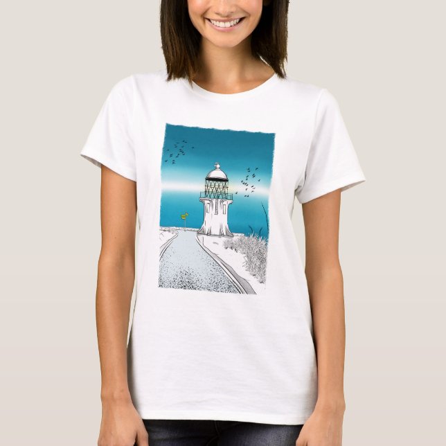 Cape Reinga Lighthouse Northland NZ T-Shirt (Front)