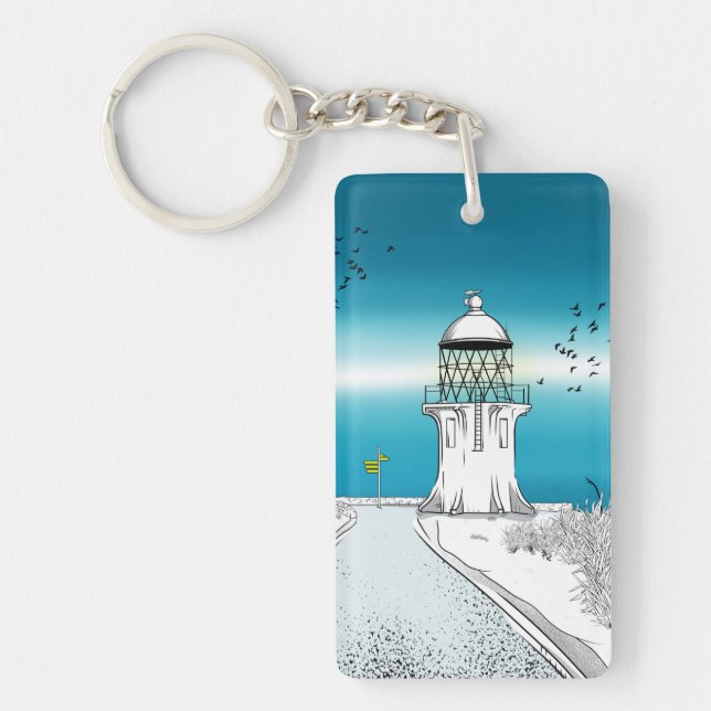 Cape Reinga Lighthouse NZ Key Ring (Front)