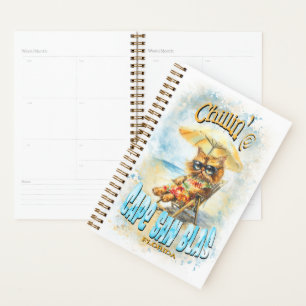 Cape San Blas Florida Beach Lounging Cat Planner