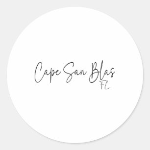 Cape San Blas Florida Ca Retro Classic Round Sticker