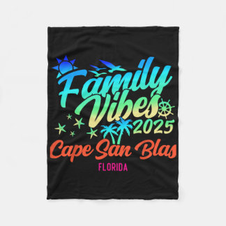 Cape San Blas Florida Family Vibes 2025 Vacation S Fleece Blanket