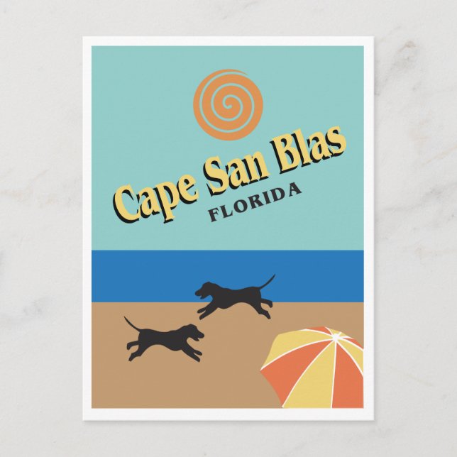 Cape San Blas, Florida illustration Postcard (Front)
