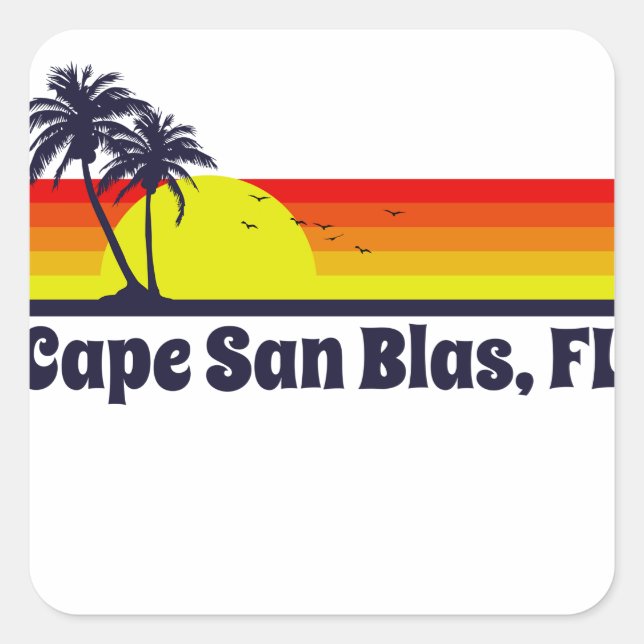 Cape San Blas Florida Square Sticker (Front)